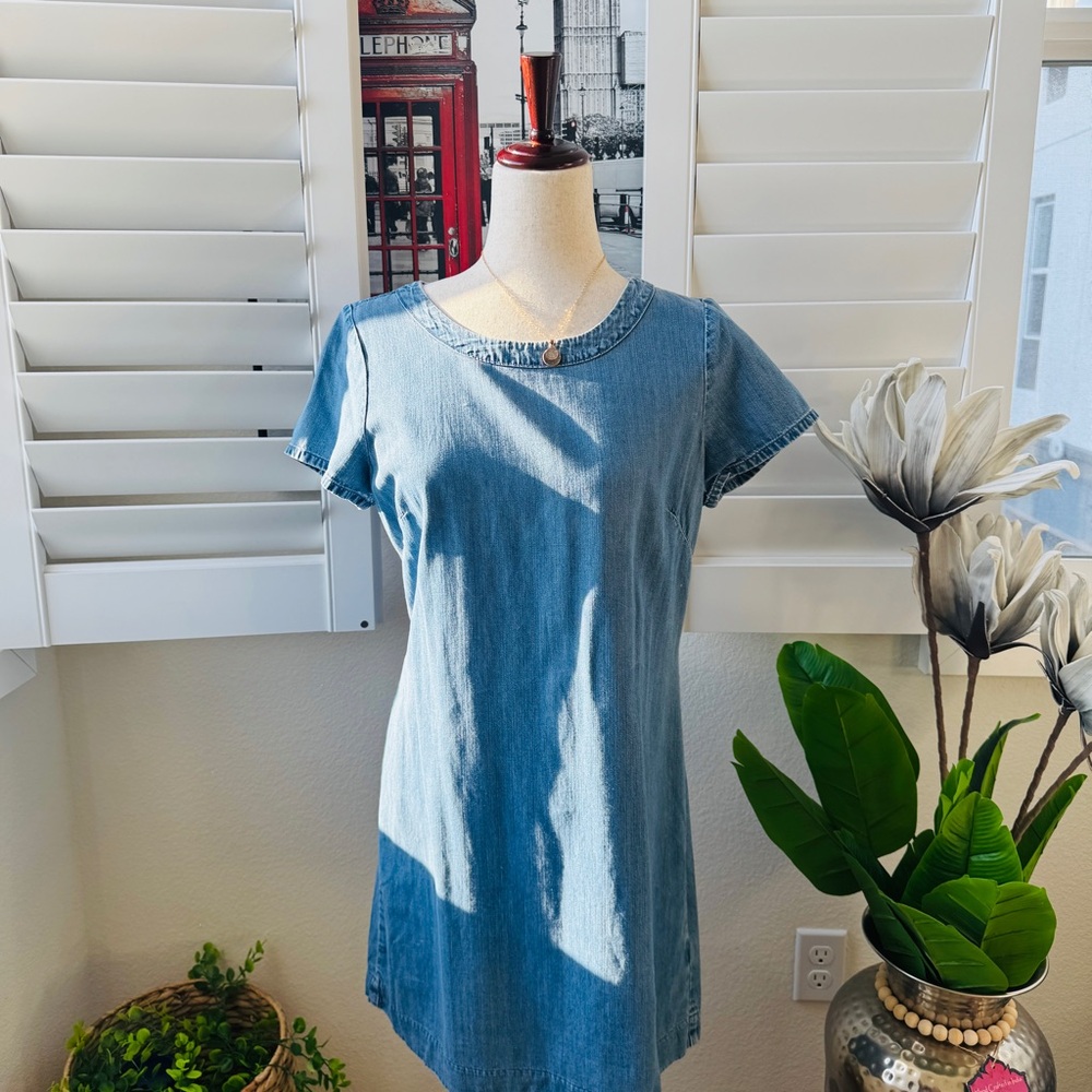 Banana Republic. Size 10P. Light Blue sheath dress